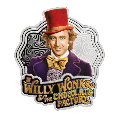 A picture of a 1oz Willy Wonka ® Shaped Coin